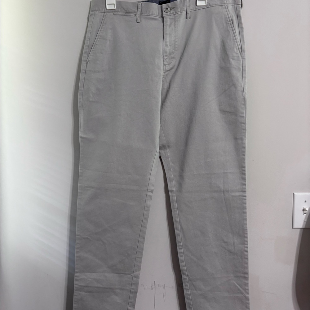 J Crew men’s Straight stretch Gray pants